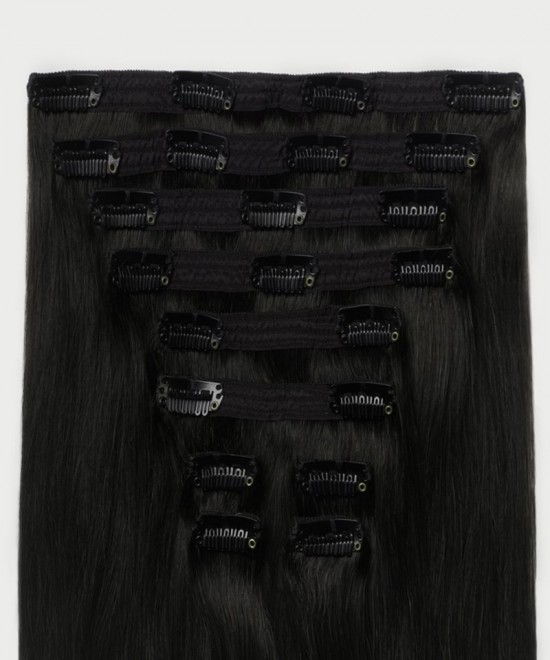 Body Wave Clip In Hair Extensions — #1B Natural Black