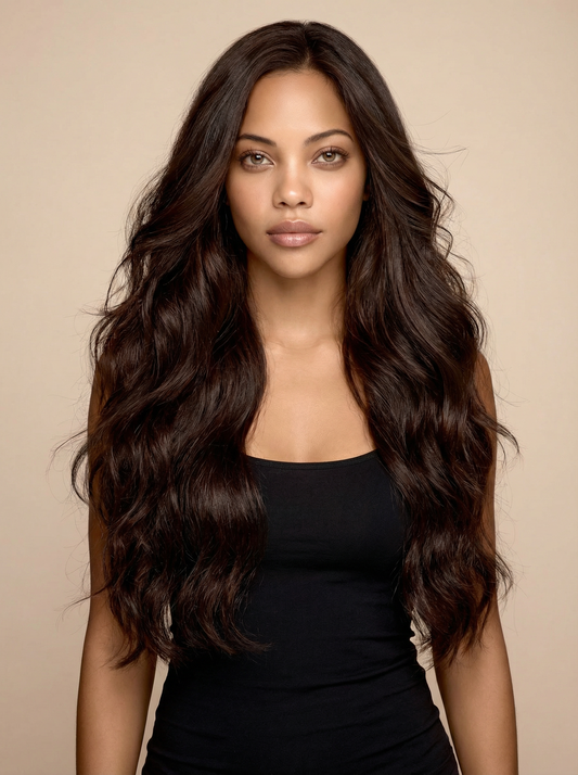 Body Wave Clip In Hair Extensions — #2 Dark Brown