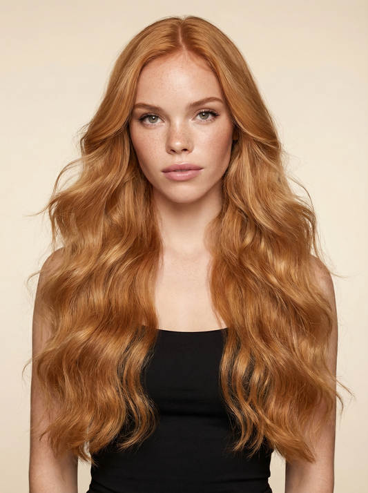 Body Wave Clip In Hair Extensions — Strawberry Blonde