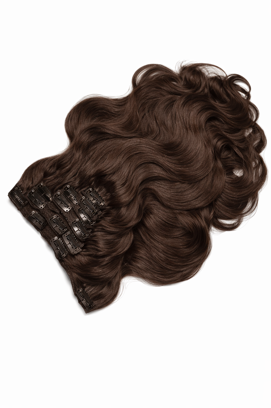 Body Wave Clip In Hair Extensions — #2 Dark Brown