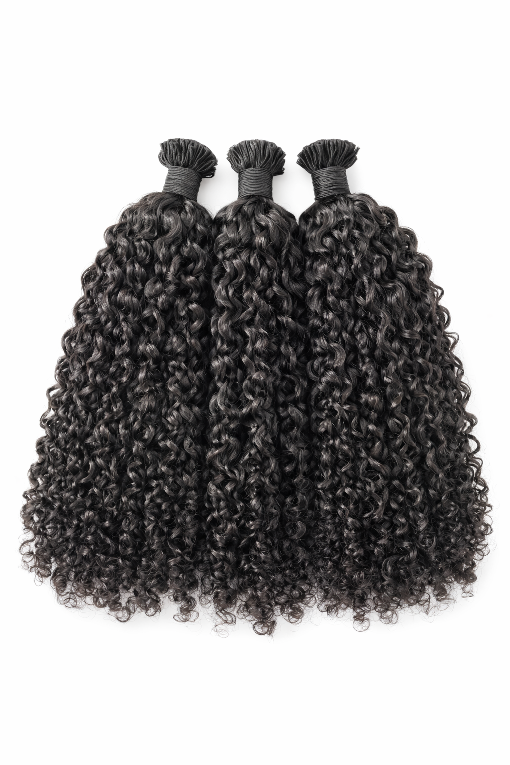 Burmese Curly K-Tip Hair Extensions  3B/3A
