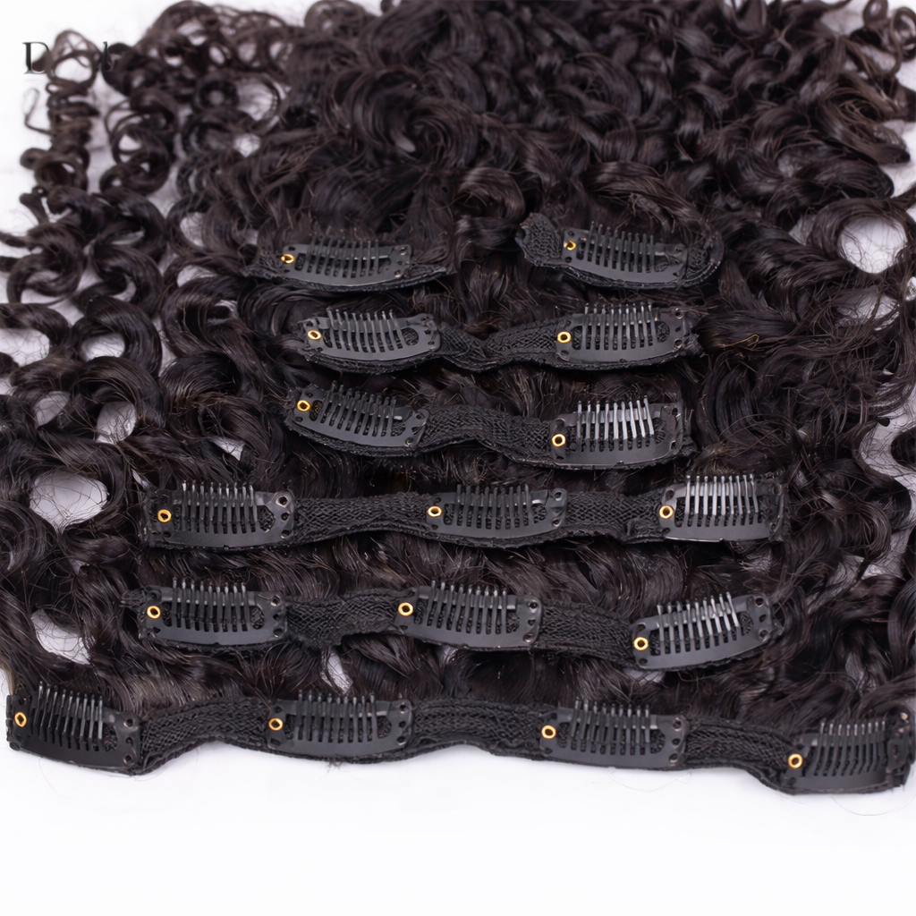 3C 4A Burmese Curly Clip-In Extensions