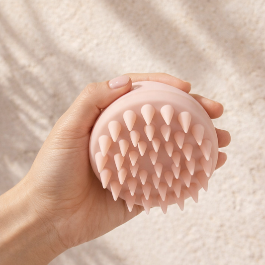 Silicone scalp shampoo brush