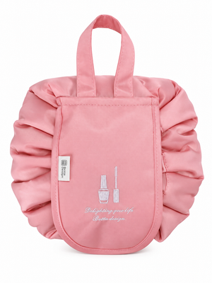Lay-Flat Drawstring Makeup Bag