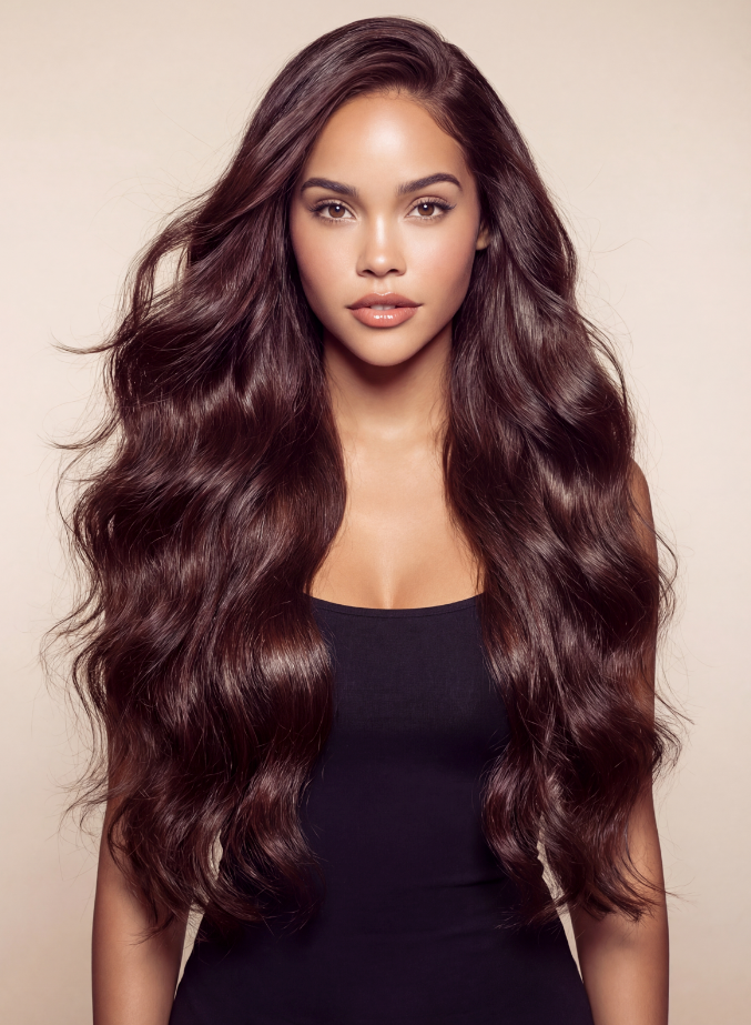 Body Wave Clip In Hair Extensions — #99J Burgundy