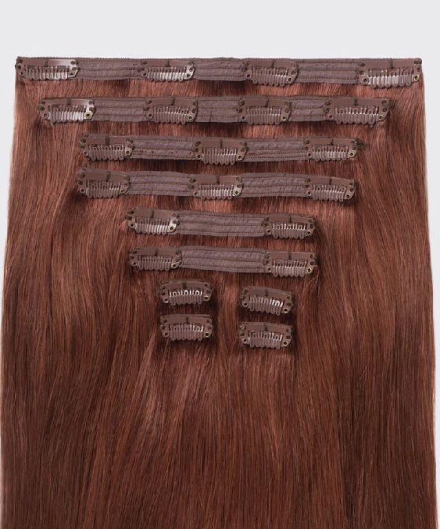 Body Wave Clip In Hair Extensions — Vibrant Auburn #33