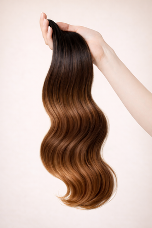 Body Wave Clip In Hair Extensions — Ombre Chestnut T1B/6