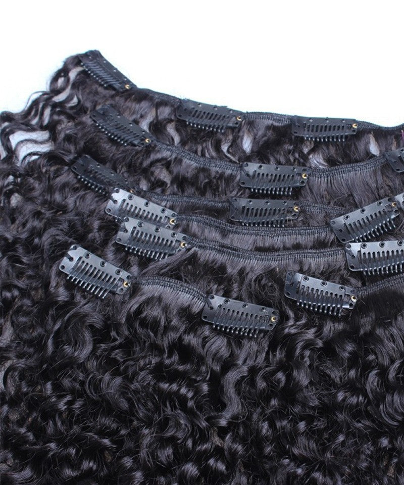 3B 3C Kinky Curly Clip In Hair Extensions
