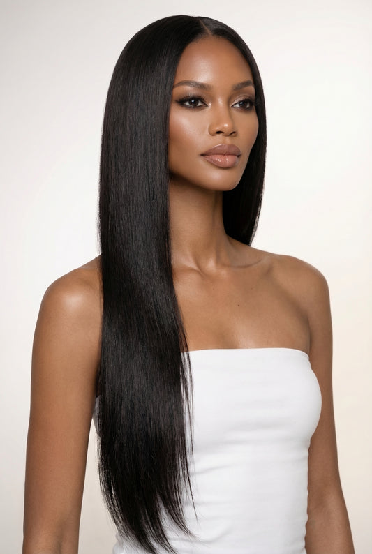 Light Yaki Clip In Hair Extensions