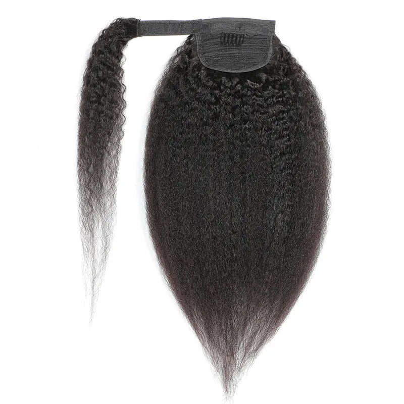 Kinky Straight Drawstring Ponytail